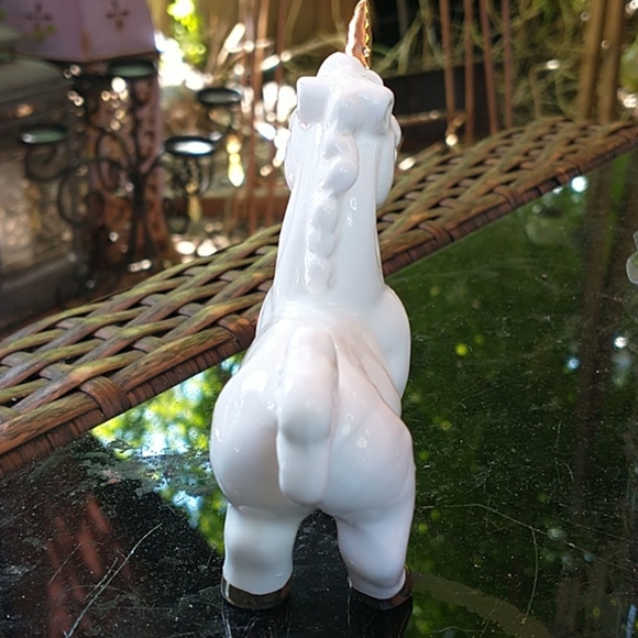 Small Ceramic Unicorn Figurine - Picture 3 of 6
